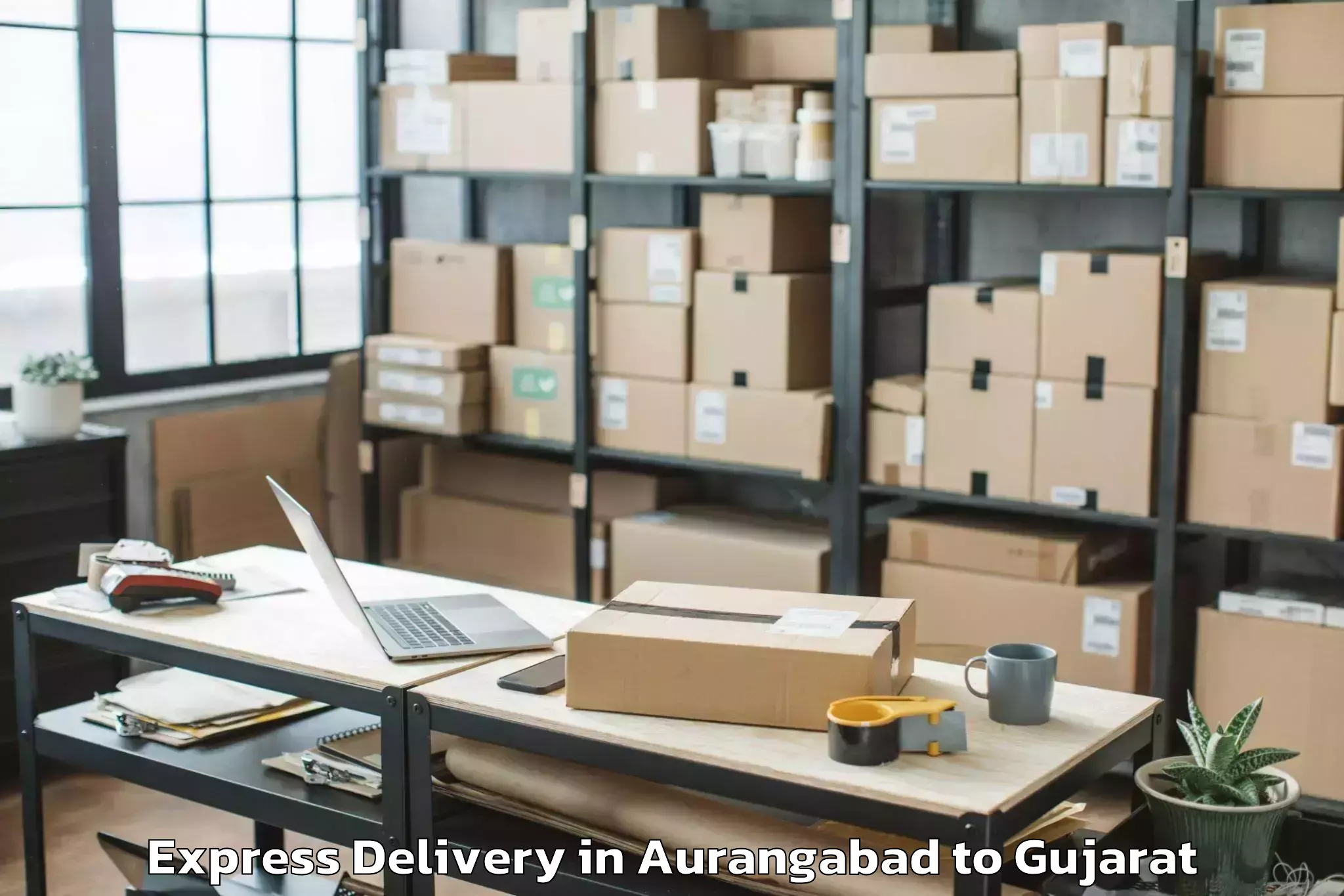 Affordable Aurangabad to Delvada Express Delivery